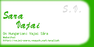 sara vajai business card