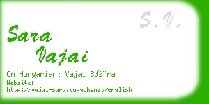 sara vajai business card